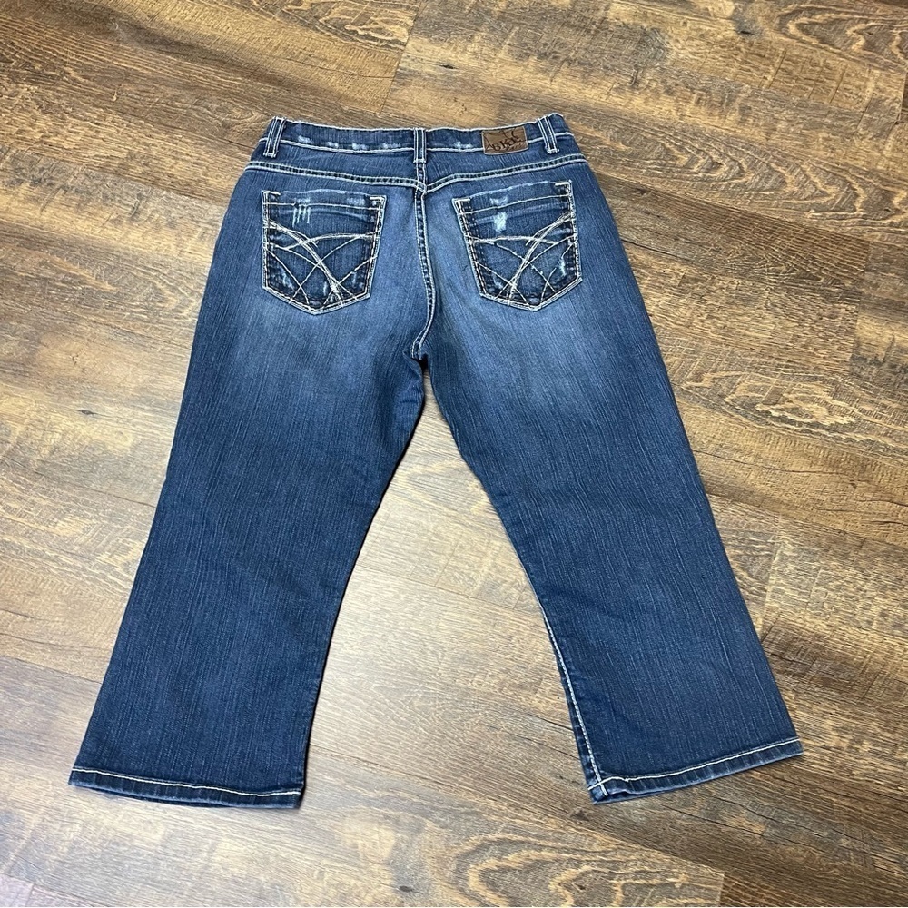BKE Buckle Drew Denim Capri Jeans Stretch Womens 29 Contrast Stitch Western